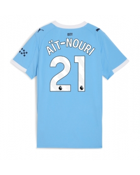 Billige Fotballdrakt Manchester City Rayan Ait-Nouri #21 Replika Hjemmedrakt Dame 2025-26 Kortermet Billige Fotballdrakt Manchester City Rayan Ait-Nouri #21 Replika Hjemmedrakt Dame 2025-26 Kortermet